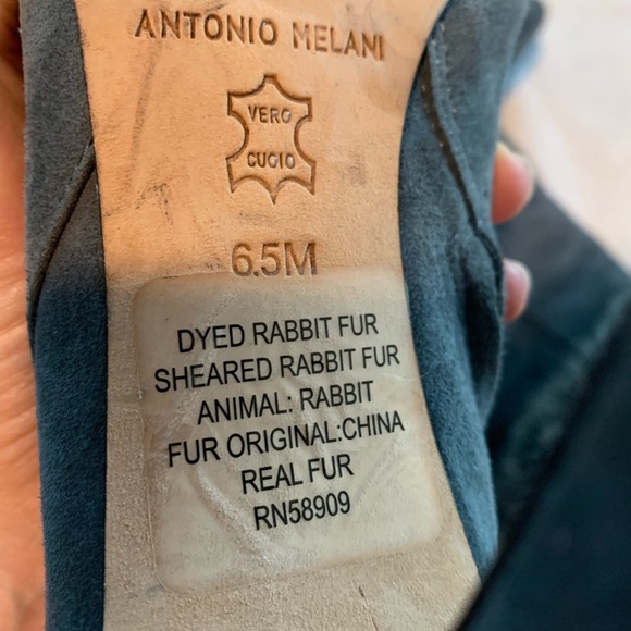 Antonio Melani suede leather & fur booties - Picture 4 of 4